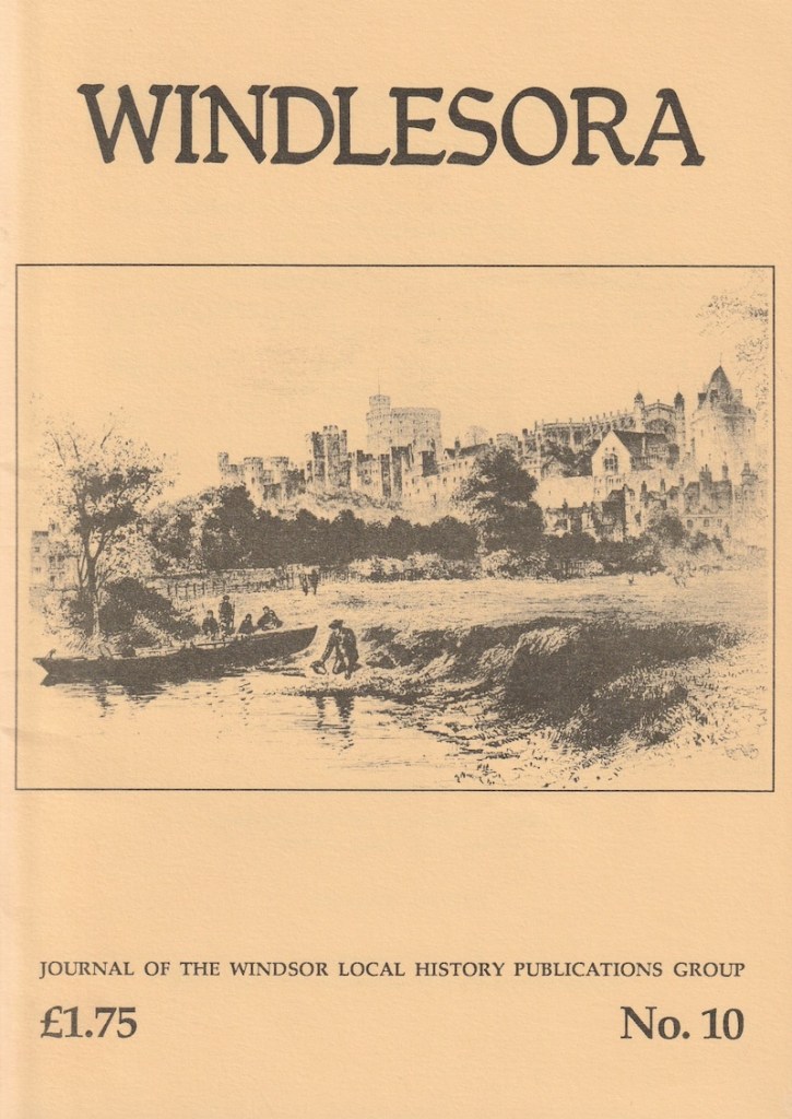 Cover of the Windlesora Issue No. 10, featuring an illustration of Windsor Castle in the backgroud and the River Thames and boats in the foreground.