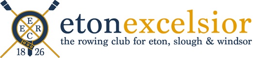 Eton Excelsior logo and strapline ... the rowing club for Eton, Slough and Windsor